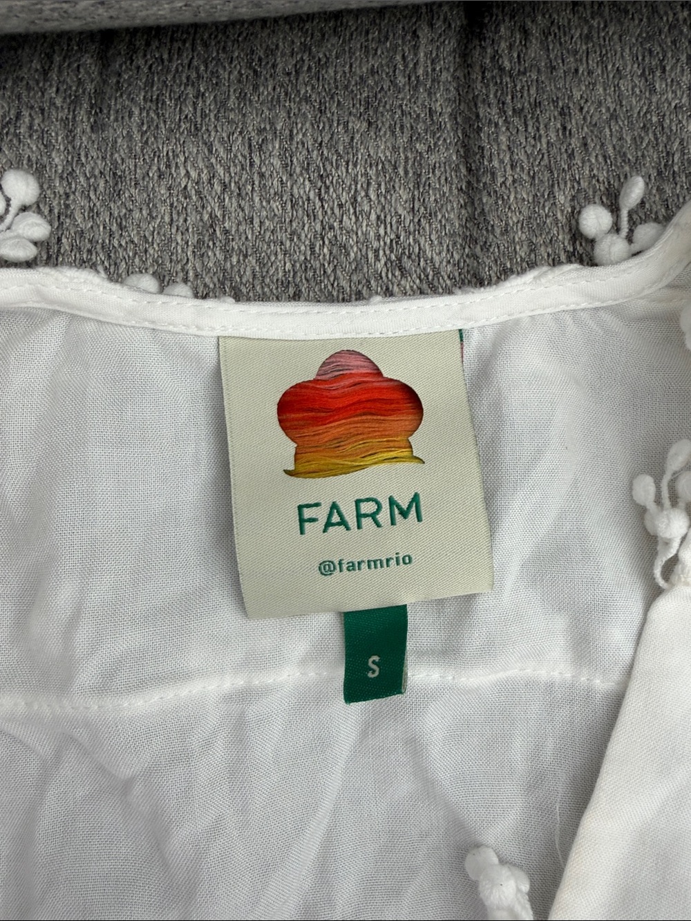 FARM Rio Ruffle Trim Dress White Small - Picture 9 of 9